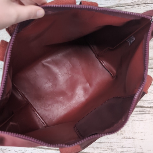 Longchamp Burgundy Le Pilage Tote Bag - Picture 14 of 15